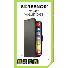Screenor 27596SN matkapuhelimen suojakotelo 16,3 cm (6.4") Lompakkokotelo musta