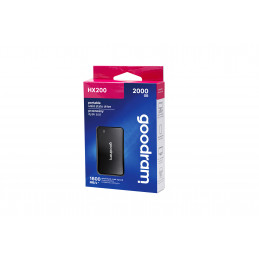 Goodram SSDPR-HX200-2K0 ulkoinen SSD 2 TB USB Type-C USB 3.2 Gen 2x2 musta