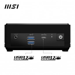MSI Cubi N ADL-006DE Intel® N N200 4 GB DDR4-SDRAM 128 GB SSD Windows 11 Pro Mini PC musta