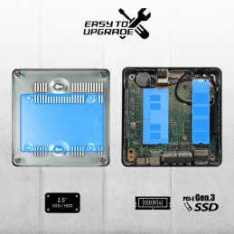 MSI Cubi N ADL-006DE Intel® N N200 4 GB DDR4-SDRAM 128 GB SSD Windows 11 Pro Mini PC musta