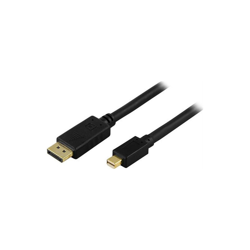 Deltaco DP-1131 DisplayPort-kaapeli 3 m Mini DisplayPort musta