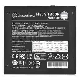 Silverstone HELA 1300R Platinum virtalähdeyksikkö 1300 W 20+4 pin ATX ATX musta