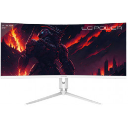 LC-Power LC-M34-Q-C-PRO tietokoneen litteä näyttö 86,4 cm (34") 3440 x 1440 pikseliä UltraWide Quad HD Harmaa