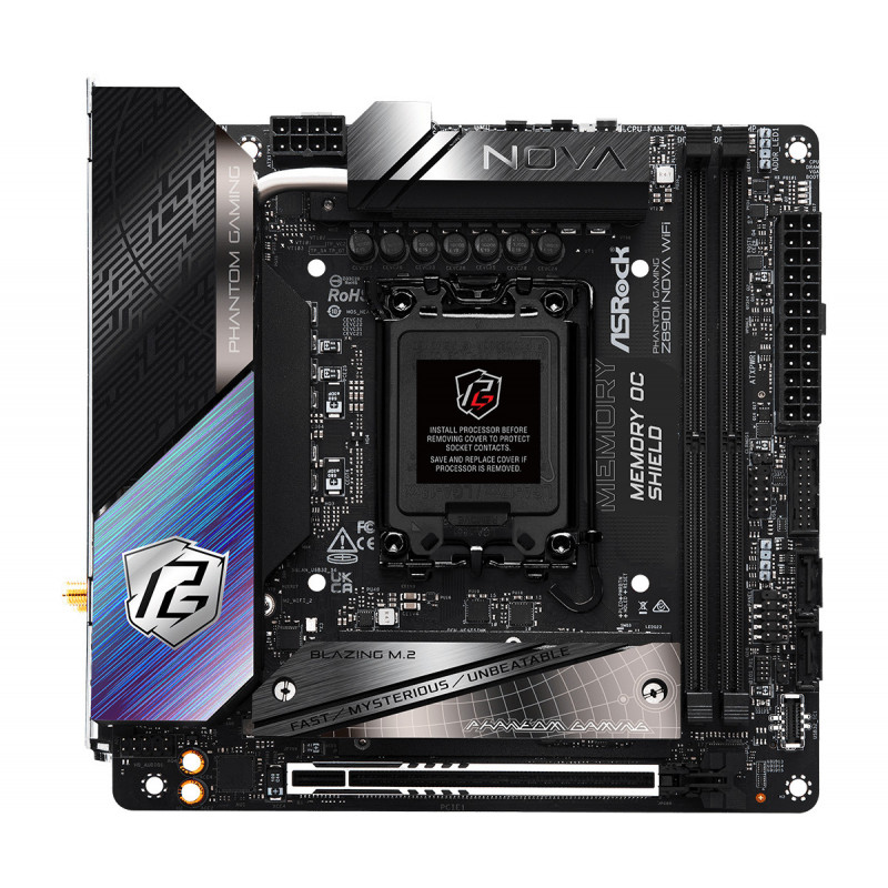 Asrock Phantom Gaming Z890I Nova WiFi Intel Z890 LGA 1851 (Socket V1) Mini ITX