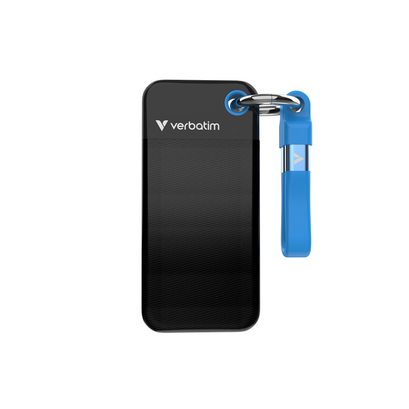 Verbatim Pocket SSD 2 TB USB Type-C 3.2 Gen 2 (3.1 Gen 2) musta, Sininen