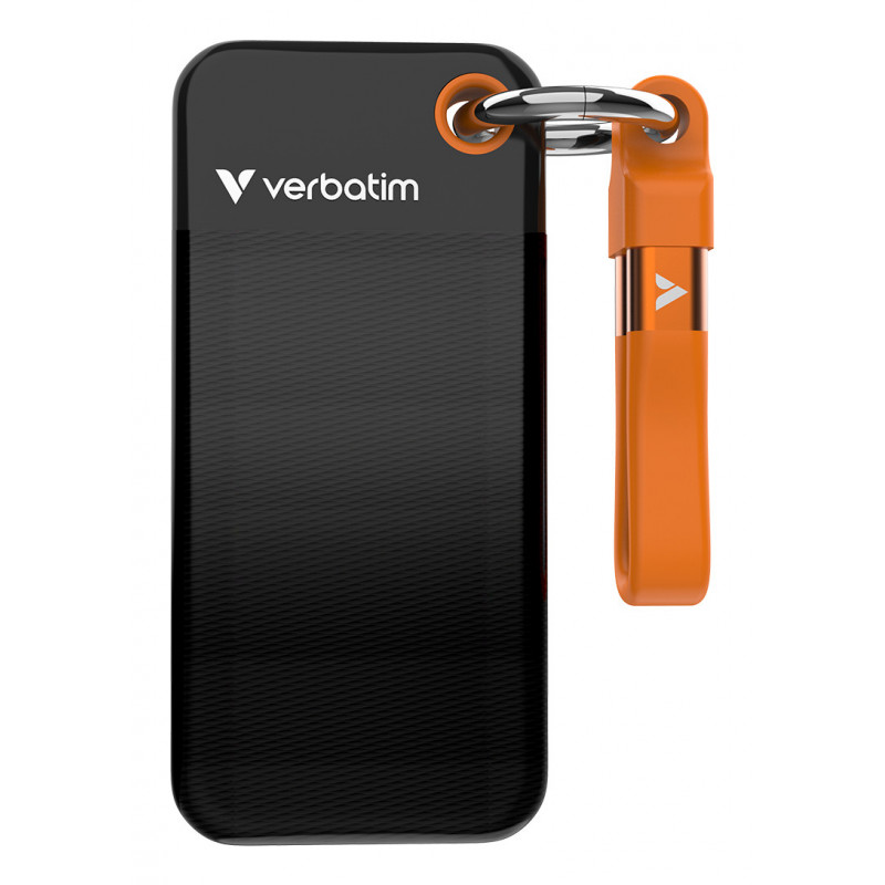 Verbatim Pocket SSD 1 TB USB Type-C 3.2 Gen 2 (3.1 Gen 2) musta, Oranssi