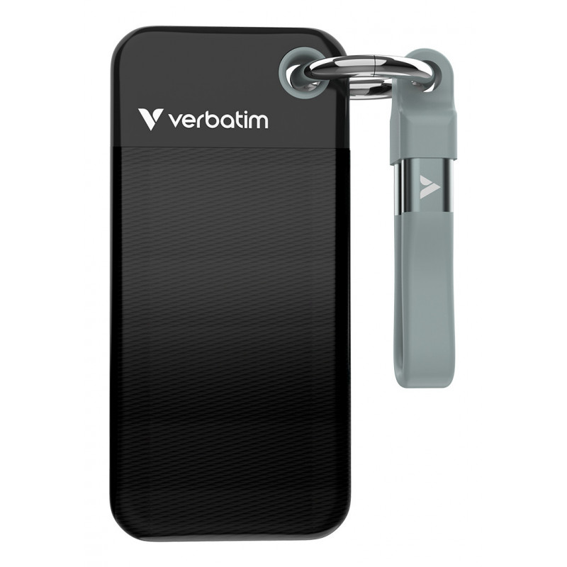 Verbatim Pocket SSD 1 TB USB Type-C 3.2 Gen 2 (3.1 Gen 2) musta, Harmaa