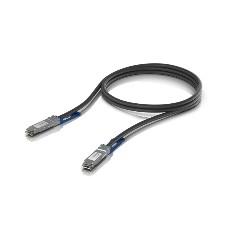 Ubiquiti UACC-DAC-QSFP28-1M InfiniBand- ja kuituoptiikkakaapeli musta