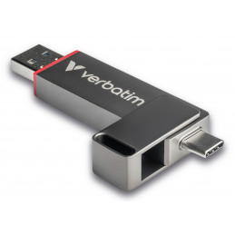 Verbatim Dual QuickStick USB-muisti 1 TB USB Type-A   USB Type-C 3.2 Gen 1 (3.1 Gen 1) Harmaa