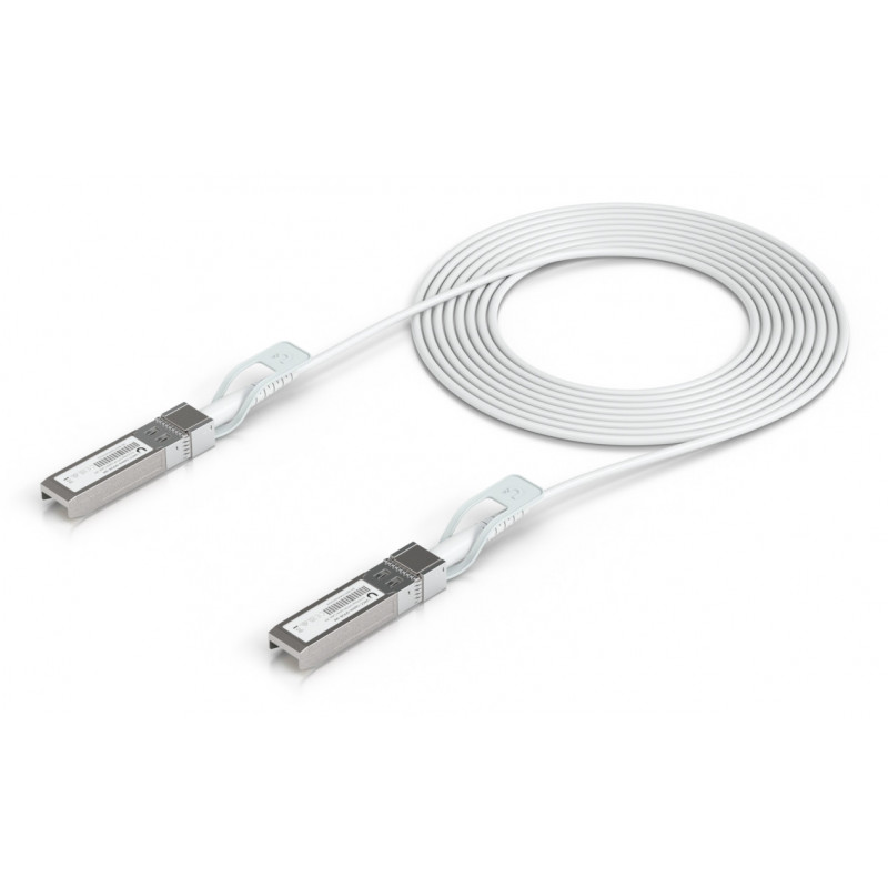 Ubiquiti UACC-Uplink-SFP28-3M InfiniBand- ja kuituoptiikkakaapeli Valkoinen