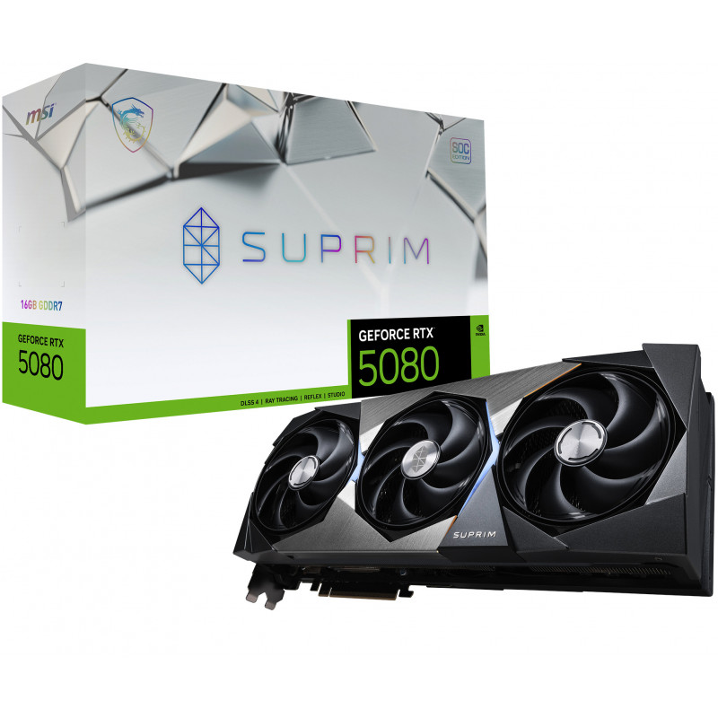 MSI SUPRIM GeForce RTX5080 16G SOC NVIDIA GeForce RTX 5080 16 GB GDDR7