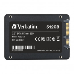 Verbatim Vi550 S3 512 GB 2.5" Serial ATA III 3D NAND