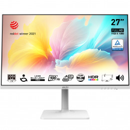 MSI Modern MD272XPWDE tietokoneen litteä näyttö 68,6 cm (27") 1920 x 1080 pikseliä Full HD LCD Valkoinen