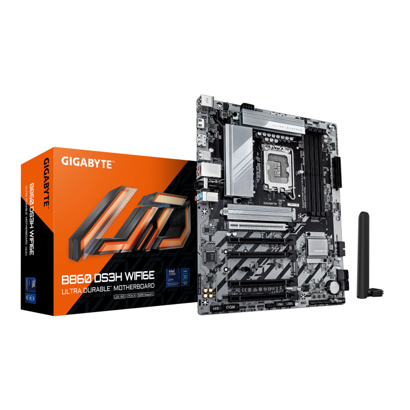 GIGABYTE B860 DS3H WIFI6E emolevy Intel B860 LGA 1851 (Socket V1) ATX