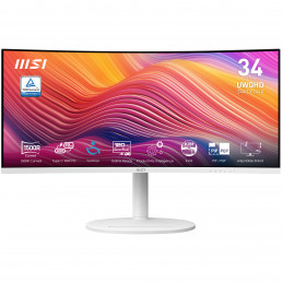 MSI Modern MD342CQPWDE tietokoneen litteä näyttö 86,4 cm (34") 3440 x 1440 pikseliä UltraWide Quad HD LCD Valkoinen