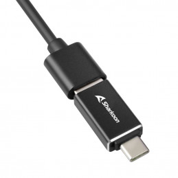 Sharkoon 4044951037575 kannettavien tietokoneiden telakka ja porttitoistin Langaton USB 3.2 Gen 1 (3.1 Gen 1) Type-C musta