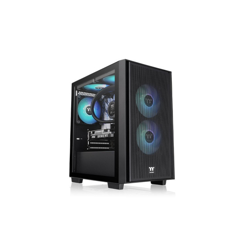 Thermaltake Versa H16 TG ARGB Micro Tower musta