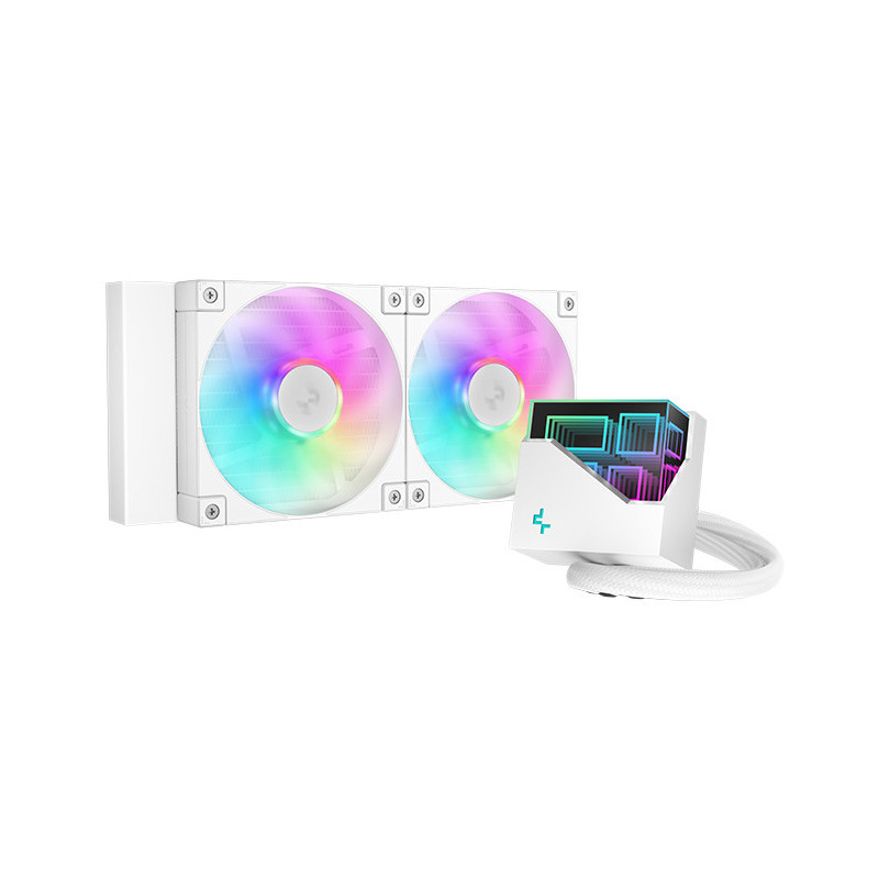 DeepCool LT240 Suoritin All-in-one-nesteenjäähdytin 12 cm Valkoinen 1 kpl