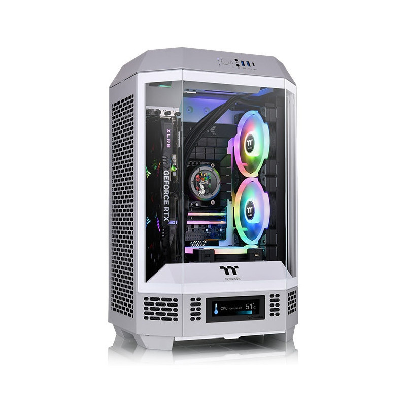 Thermaltake Tower 300 Limestone Micro Tower Harmaa, Valkoinen