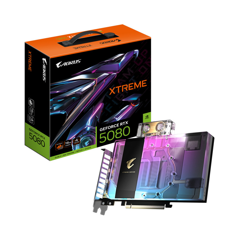 GIGABYTE AORUS GeForce RTX 5080 XTREME WATERFORCE WB 16G NVIDIA 16 GB GDDR7