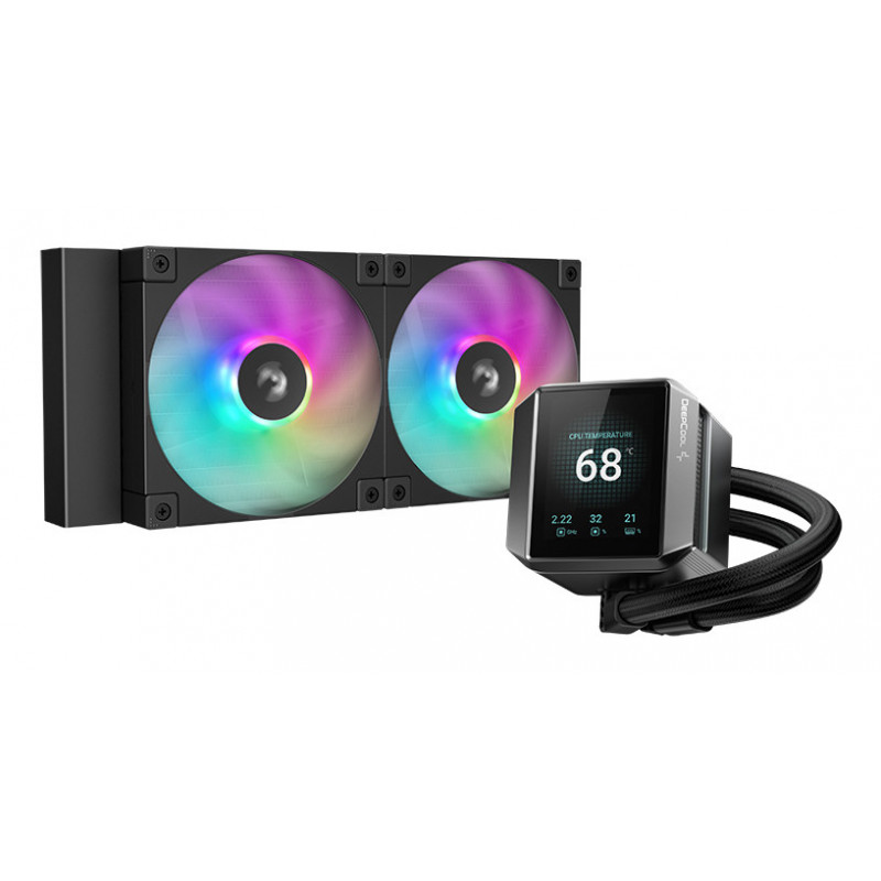 DeepCool MYSTIQUE 240 ARGB Suoritin All-in-one-nesteenjäähdytin 12 cm musta 1 kpl