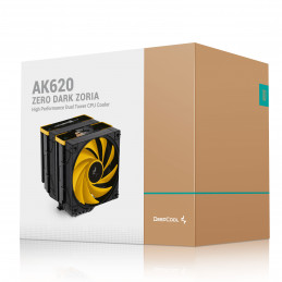 DeepCool AK620 Zero Dark Zoria Suoritin Ilmanjäähdytin 12 cm musta, Keltainen 1 kpl