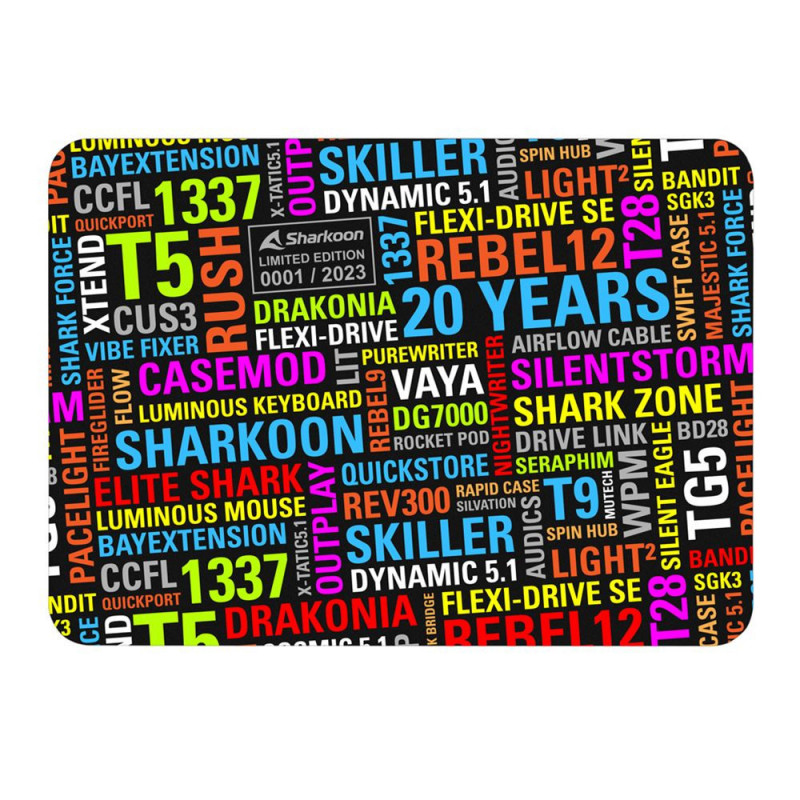 Sharkoon 20 Years Mouse Mat Pelihiirimatto Monivärinen