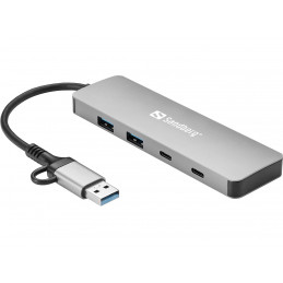 Sandberg USB-C A to 2xUSB-A+2xUSB-C Hub