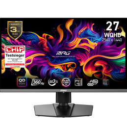 MSI MPG 271QRXDE QD-OLED tietokoneen litteä näyttö 67,3 cm (26.5") 2560 x 1440 pikseliä Wide Quad HD musta