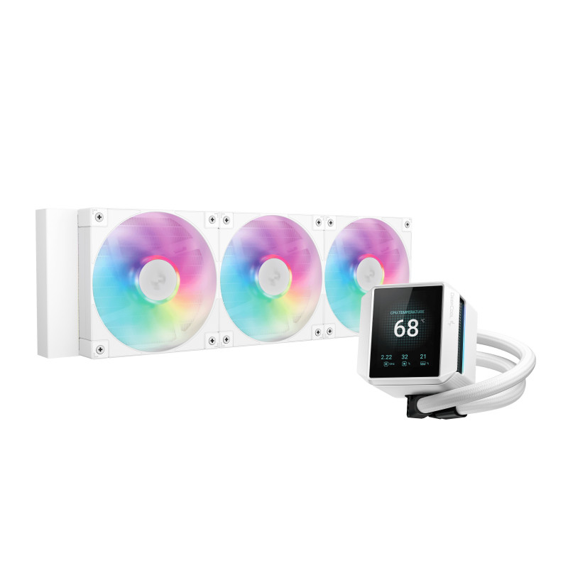 DeepCool Mystique 360 WH ARGB Suoritin All-in-one-nesteenjäähdytin 12 cm Valkoinen 1 kpl