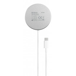 Deltaco QI-1034 mobiililaitteen laturi Universaali Valkoinen USB Langaton lataaminen Auto