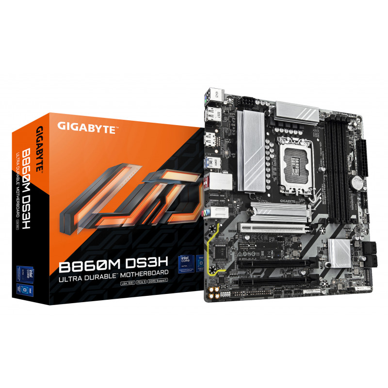 GIGABYTE B860M DS3H emolevy Intel B860 LGA 1851 (Socket V1) mikro ATX