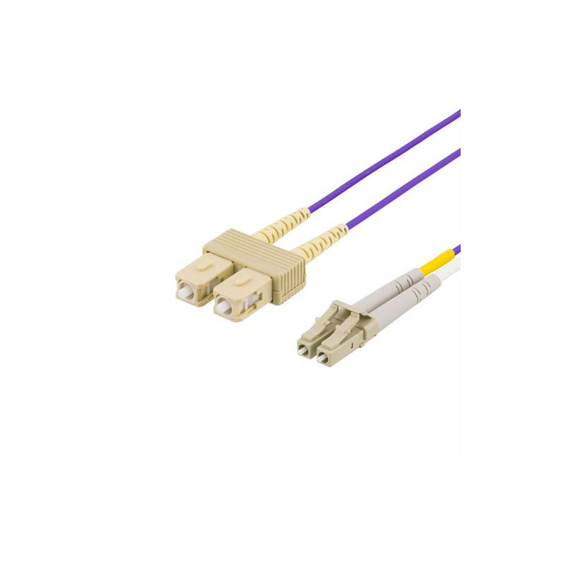 Deltaco LCSC-702 InfiniBand- ja kuituoptiikkakaapeli 2 m 2x LC 2x SC Violetti