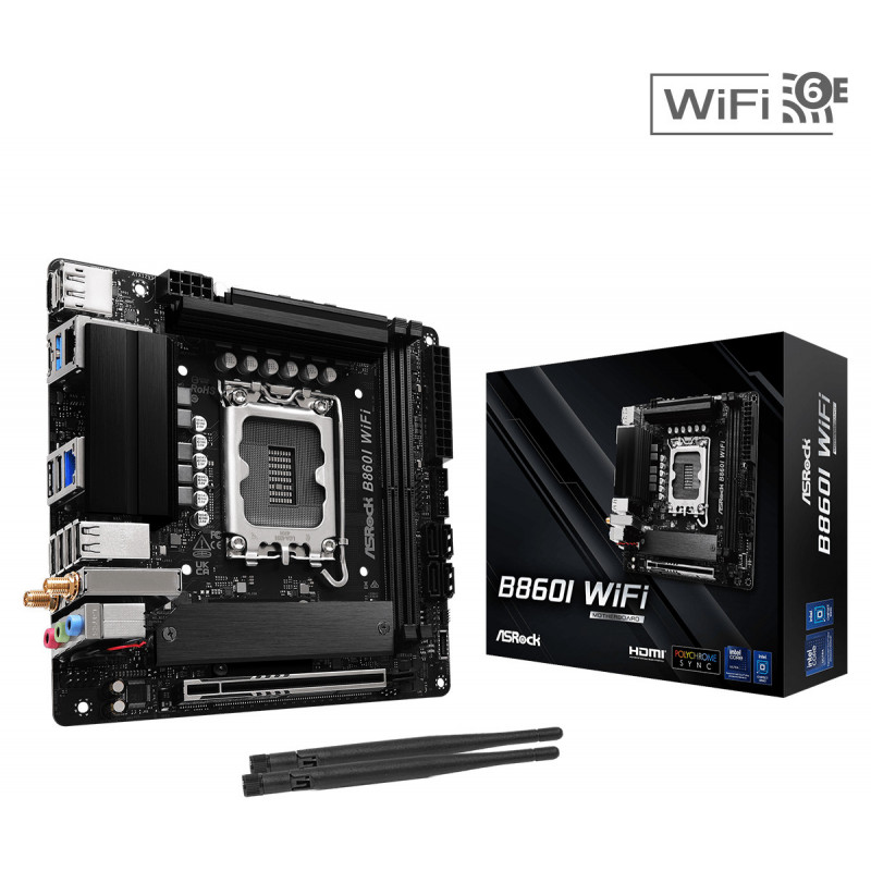 Asrock B860I WiFi Intel B860 LGA 1851 (Socket V1) Mini ITX