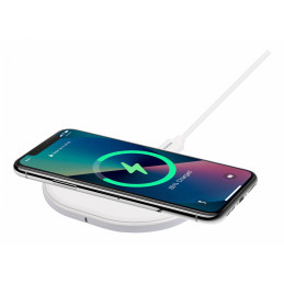 Deltaco QI-1039 mobiililaitteen laturi Universaali Valkoinen USB Langaton lataaminen Pikalataus Sisätila