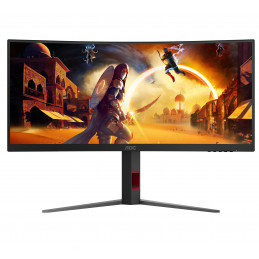 AOC G4 CU34G4Z tietokoneen litteä näyttö 86,4 cm (34") 3440 x 1440 pikseliä Wide Quad HD LED musta, Punainen