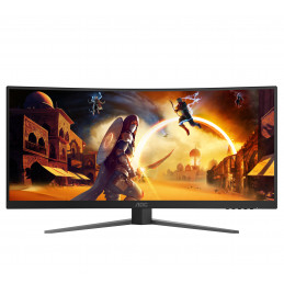 AOC G4 CU34G4Z tietokoneen litteä näyttö 86,4 cm (34") 3440 x 1440 pikseliä Wide Quad HD LED musta, Punainen