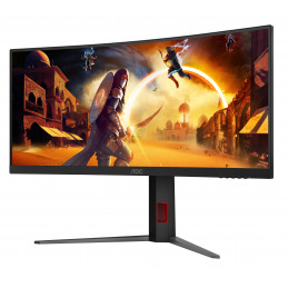 AOC G4 CU34G4Z tietokoneen litteä näyttö 86,4 cm (34") 3440 x 1440 pikseliä Wide Quad HD LED musta, Punainen