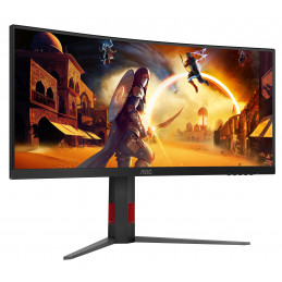 AOC G4 CU34G4Z tietokoneen litteä näyttö 86,4 cm (34") 3440 x 1440 pikseliä Wide Quad HD LED musta, Punainen