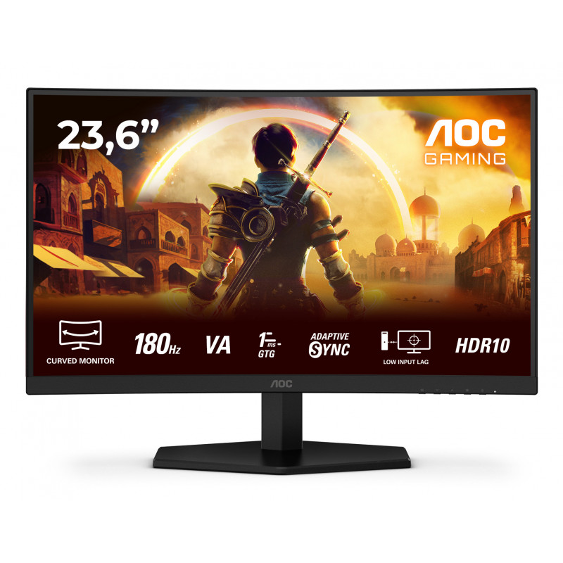 AOC G4 C24G42E tietokoneen litteä näyttö 59,9 cm (23.6") 1920 x 1080 pikseliä Full HD LED musta, Punainen