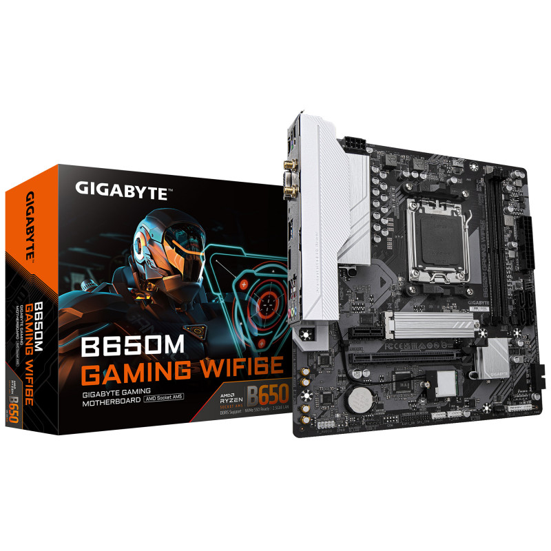GIGABYTE B650M GAMING WIFI6E emolevy AMD B650 Pistoke AM5 mikro ATX
