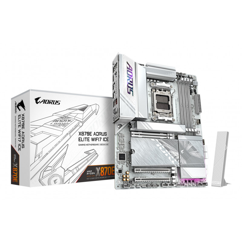 GIGABYTE X870E AORUS ELITE WIFI7 ICE AMD X870E Pistoke AM5 ATX
