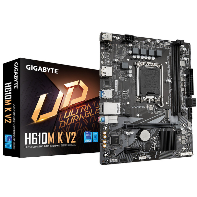 GIGABYTE H610M K V2 emolevy Intel H610 LGA 1700 mikro ATX