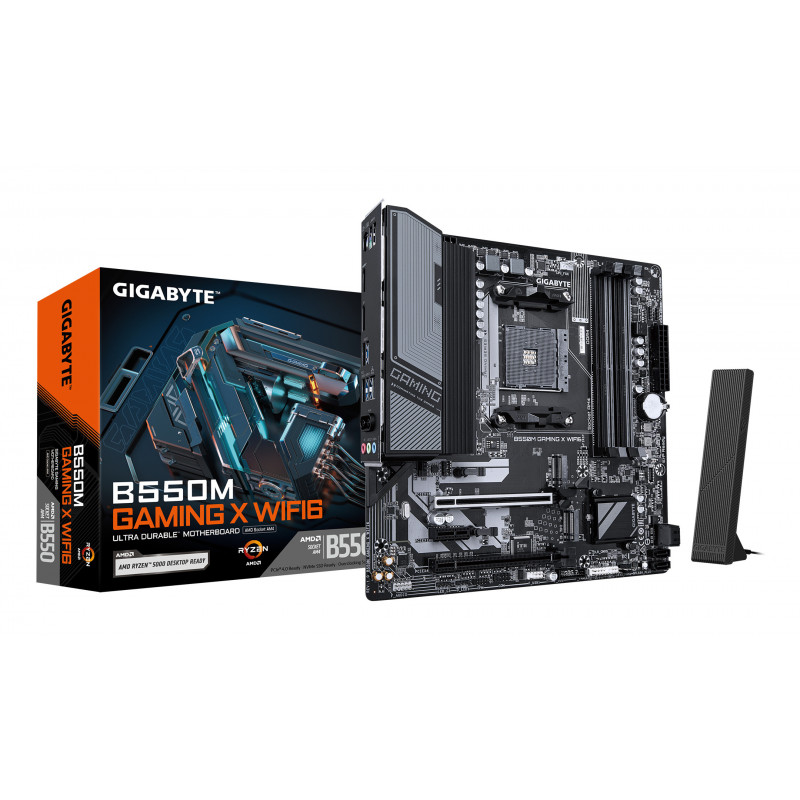 GIGABYTE B550M GAMING X WIFI6 emolevy AMD B550 Kanta AM4 mikro ATX