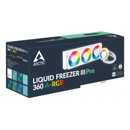 ARCTIC Liquid Freezer III Pro 360 A-RGB (White) Suoritin Nestejäähdytyspakkaus 12 cm Valkoinen 1 kpl