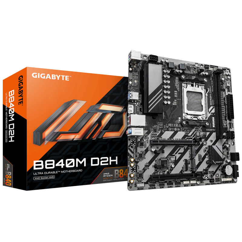 GIGABYTE B840M D2H emolevy AMD B840 Pistoke AM5 mikro ATX