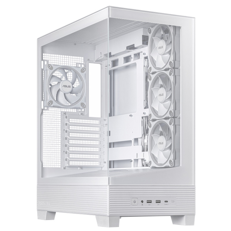 ASUS A31 Plus TG ARGB WHITE Midi Tower Valkoinen
