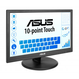 ASUS Touch VT169HE tietokoneen litteä näyttö 39,6 cm (15.6") 1920 x 1080 pikseliä Full HD LED Kosketusnäyttö Pöydän pinta musta