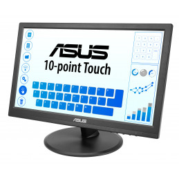 ASUS Touch VT169HE tietokoneen litteä näyttö 39,6 cm (15.6") 1920 x 1080 pikseliä Full HD LED Kosketusnäyttö Pöydän pinta musta