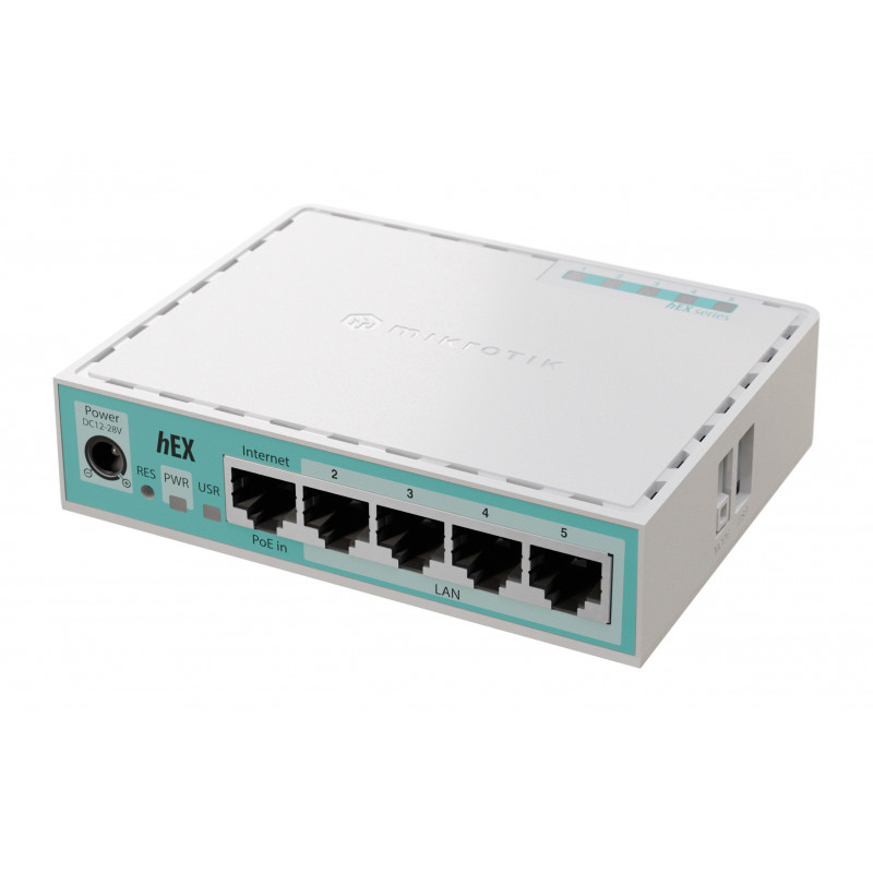 Mikrotik hEX langallinen reititin Gigabitti Ethernet Valkoinen